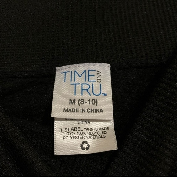 Time and Tru Stretchy Pull-on High Waisted Black Leggings. Size Medium (8-10). - Picture 3 of 7